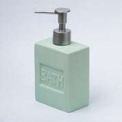 Green Ceramic Liquid Soap Dispenser - Plain, Bath Accessories
