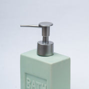 Green Ceramic Liquid Soap Dispenser - Plain, Bath Accessories
