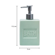Green Ceramic Liquid Soap Dispenser - Plain, Bath Accessories
