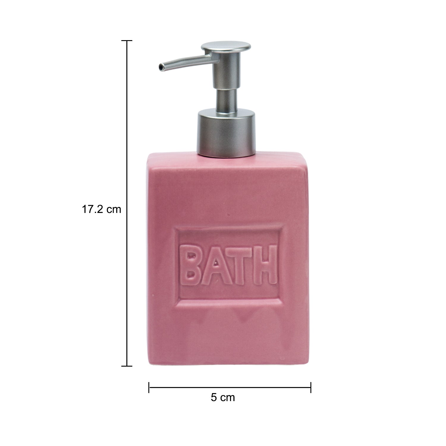 Maroon Ceramic Liquid Soap Dispenser - Plain, Bath Accessories
