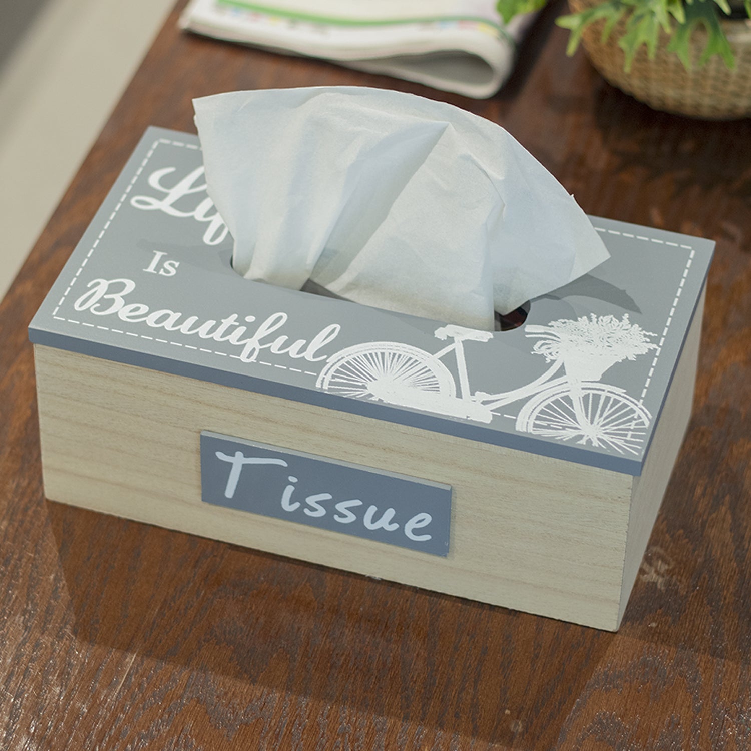 Exquisite Grey Tissue Holder Box