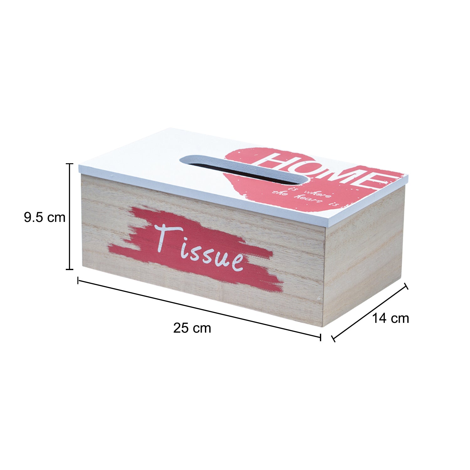 Exquisite White & Red Tissue Holder Box For Home