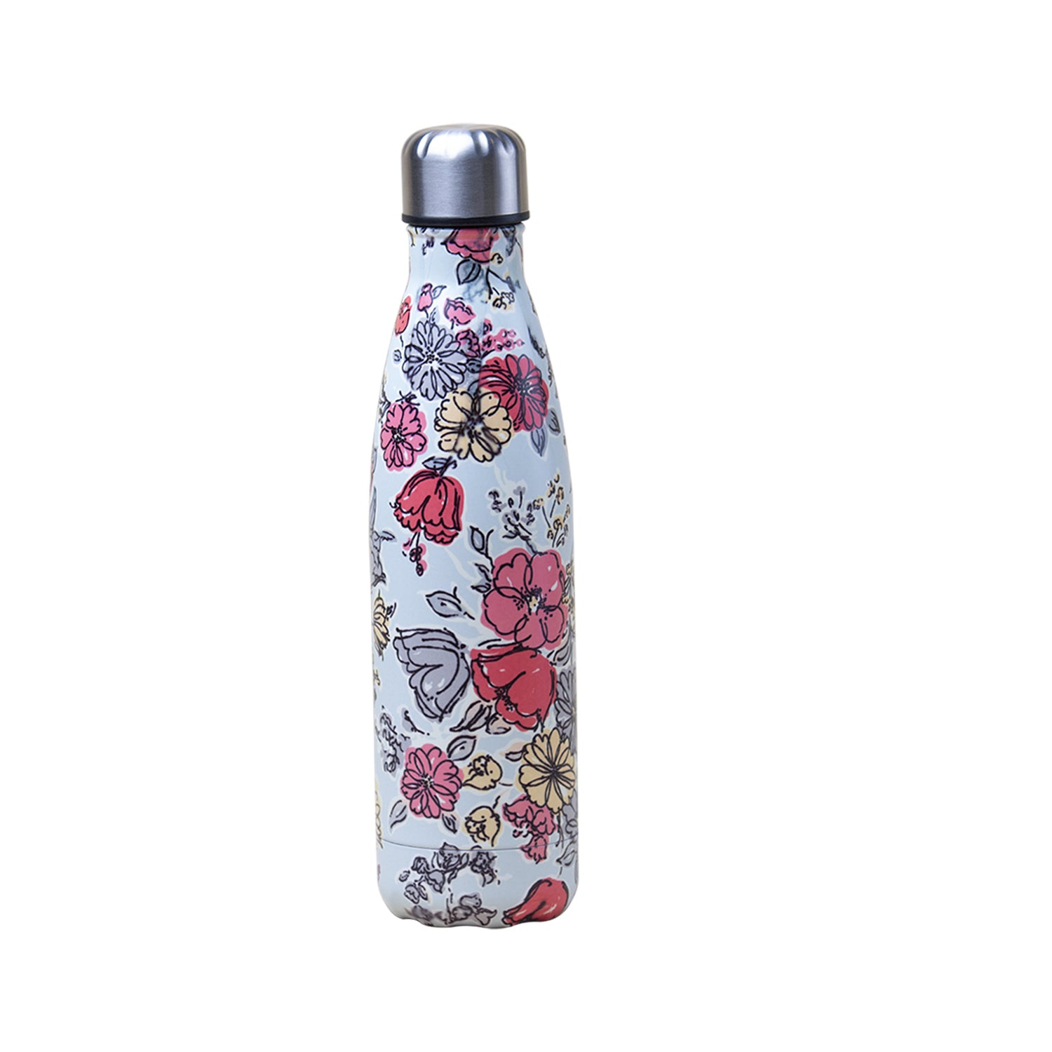Floral Prints Stainless Steel Water Storage Bottle 500mL