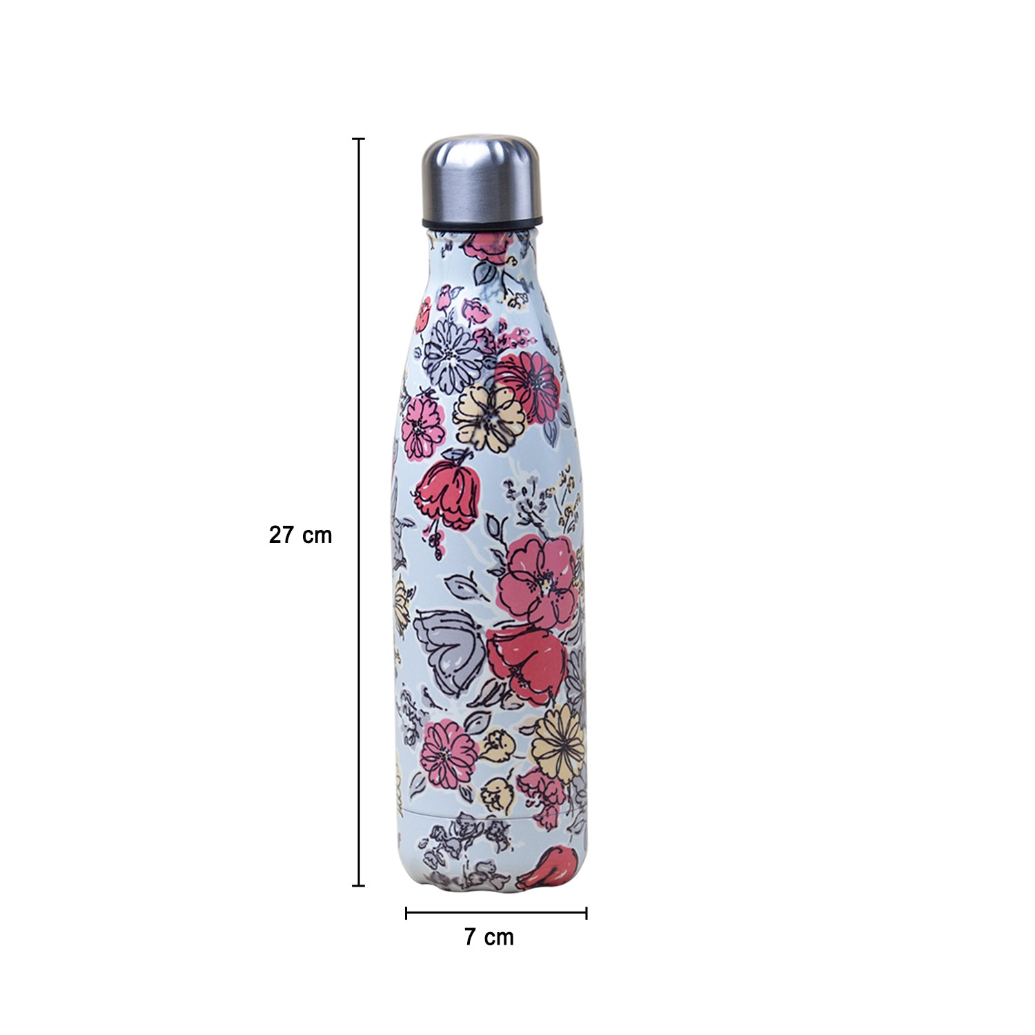 Floral Prints Stainless Steel Water Storage Bottle 500mL