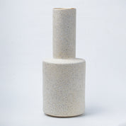 Stylish Flower Holder Vase - Off White, Stone Finish