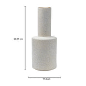 Stylish Flower Holder Vase - Off White, Stone Finish