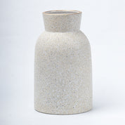 Stylish Flower Holder 'GOURD' Vase - Off White, Stone Finish
