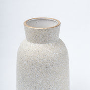 Stylish Flower Holder 'GOURD' Vase - Off White, Stone Finish