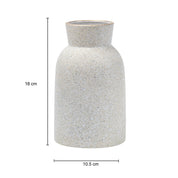 Stylish Flower Holder 'GOURD' Vase - Off White, Stone Finish