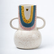 Multicolor Ceramic Vase - Antique Design, Flower Holder