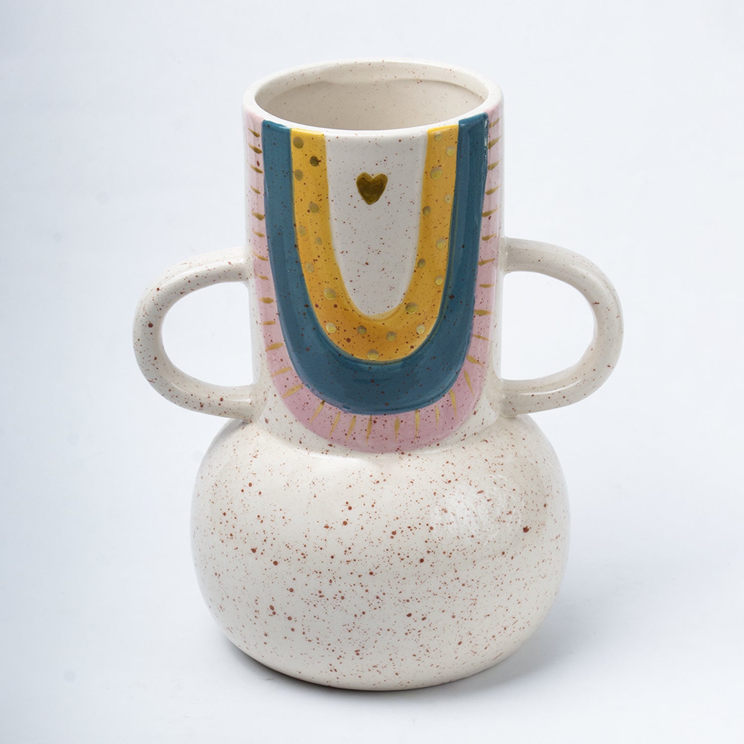 Multicolor Ceramic Vase - Antique Design, Flower Holder