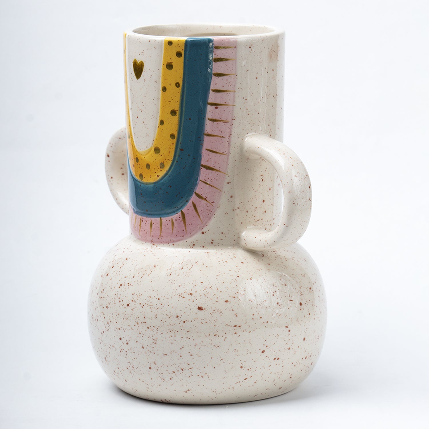 Multicolor Ceramic Vase - Antique Design, Flower Holder