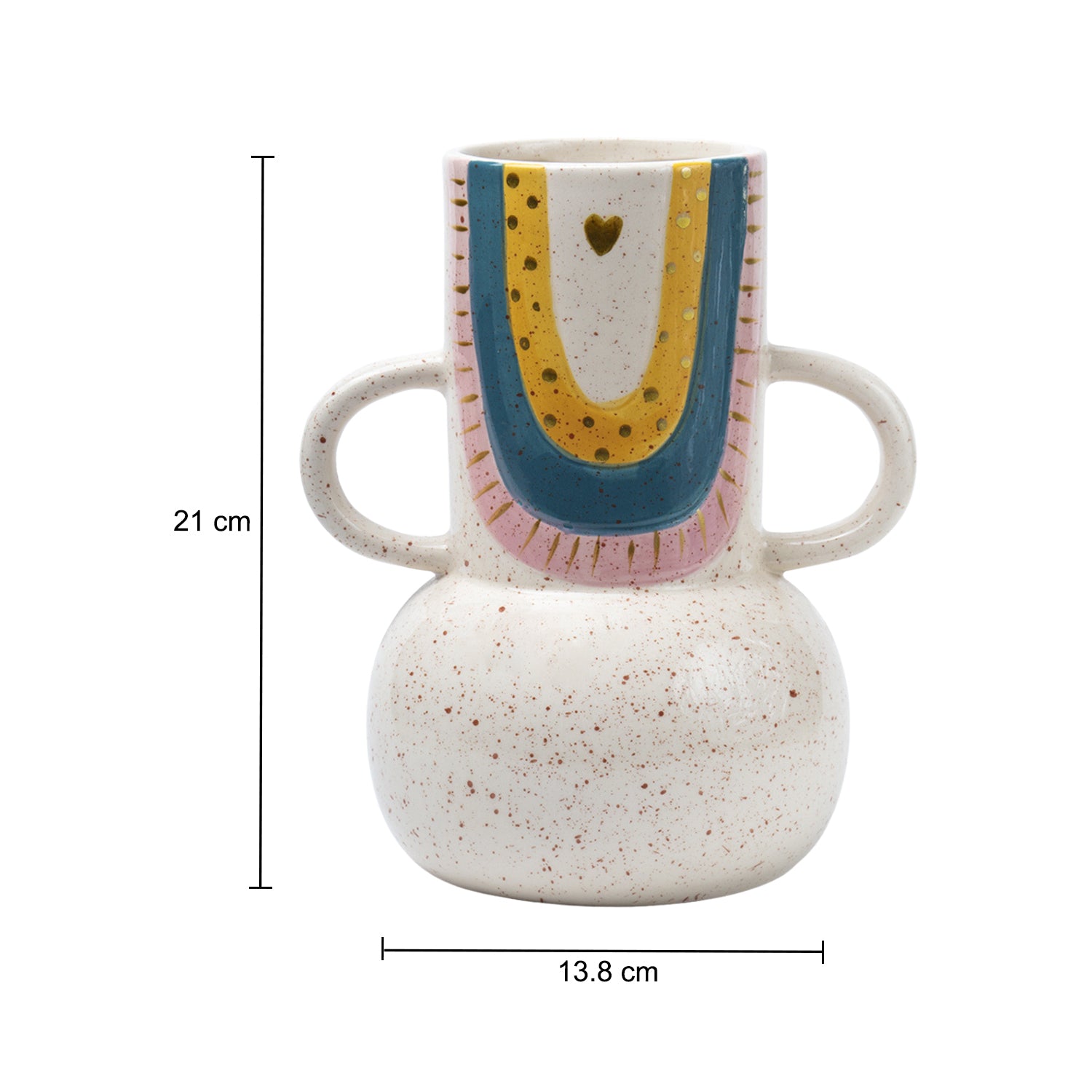 Multicolor Ceramic Vase - Antique Design, Flower Holder
