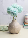 Grey Ceramic Vase - Textured Pattern, Flower Holder - MARKET99