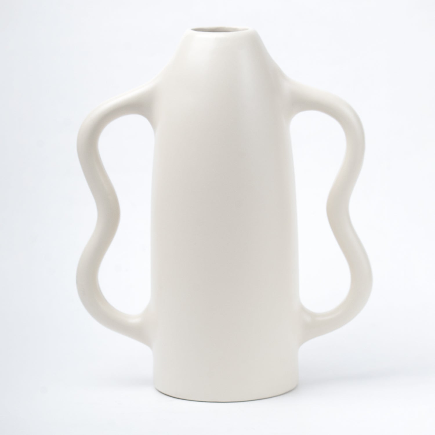 Grey Ceramic Curvy Vase - Curvy, Flower Holder