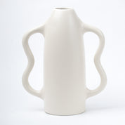 Grey Ceramic Curvy Vase - Curvy, Flower Holder