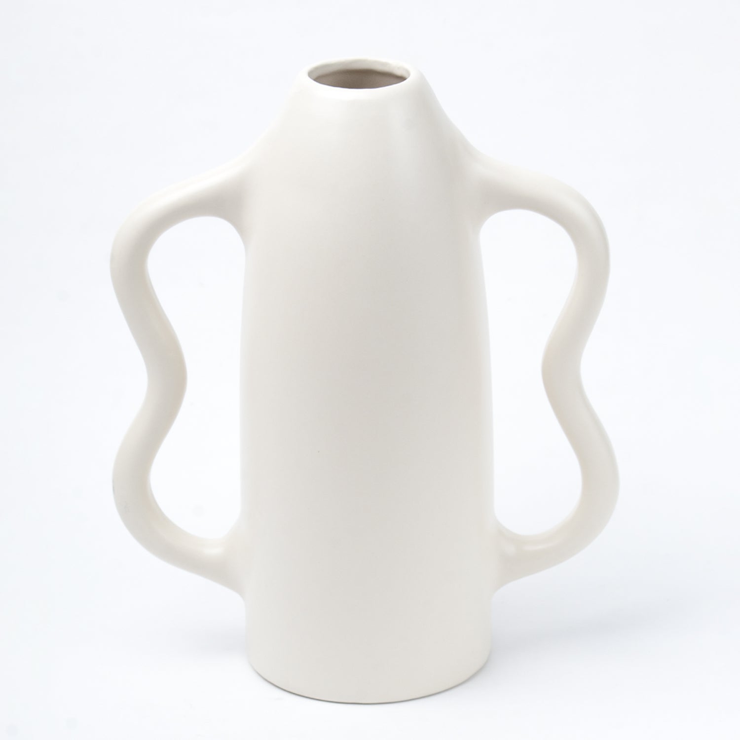 Grey Ceramic Curvy Vase - Curvy, Flower Holder
