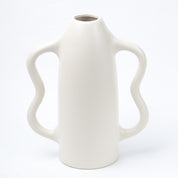 Grey Ceramic Curvy Vase - Curvy, Flower Holder