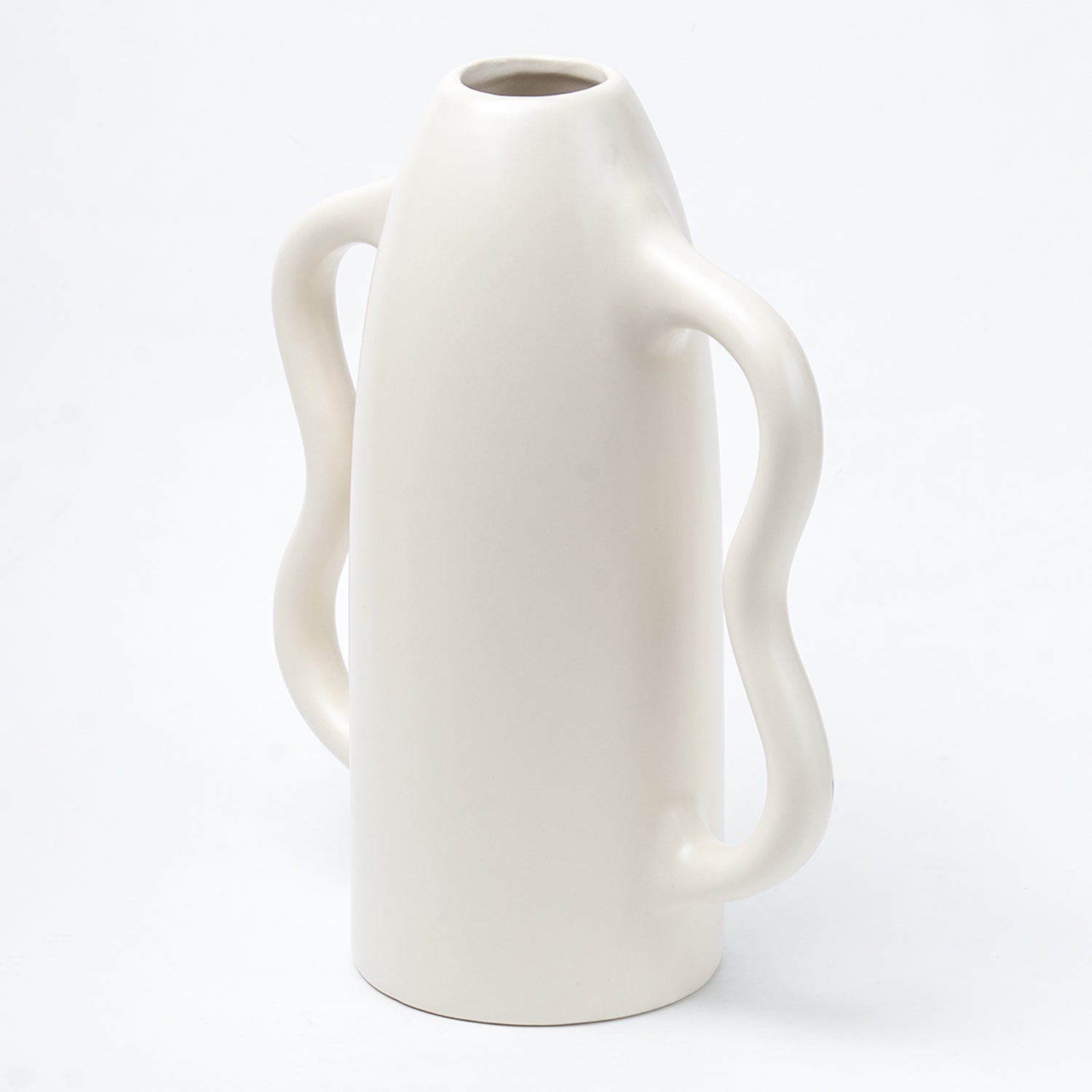 Grey Ceramic Curvy Vase - Curvy, Flower Holder