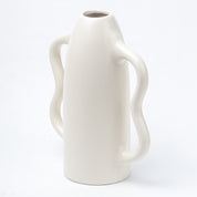 Grey Ceramic Curvy Vase - Curvy, Flower Holder