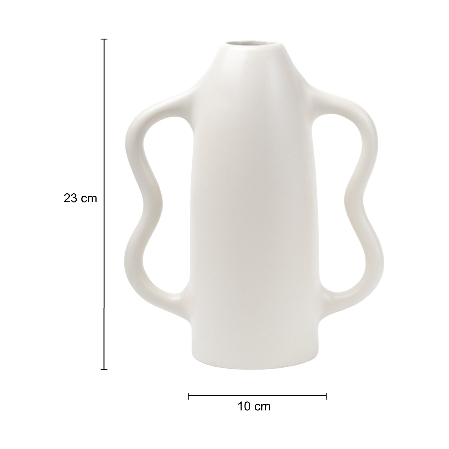 Grey Ceramic Curvy Vase - Curvy, Flower Holder