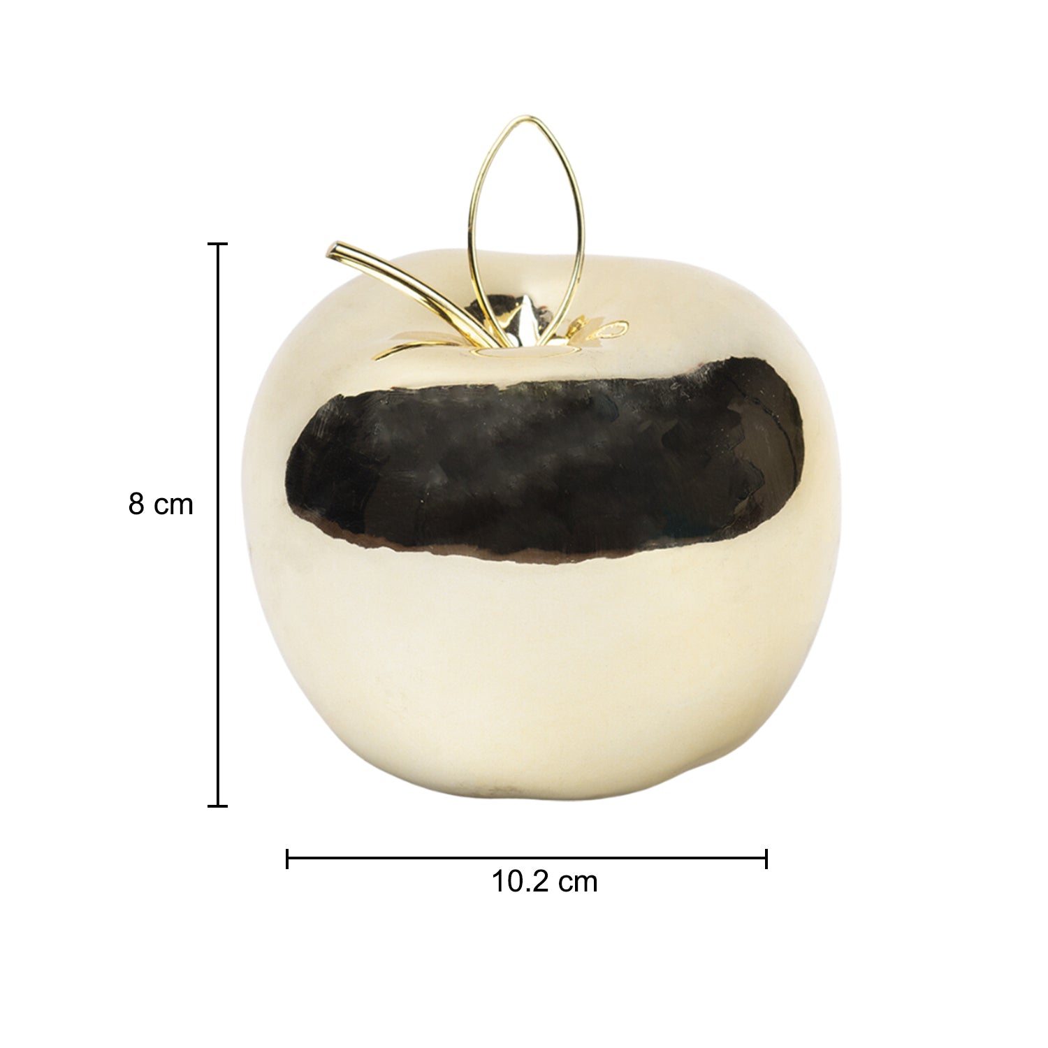 Ceramic Apple sculpture - Golden Décor Ornament