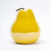 Ceramic Pear sculpture - Golden, Décor Ornament