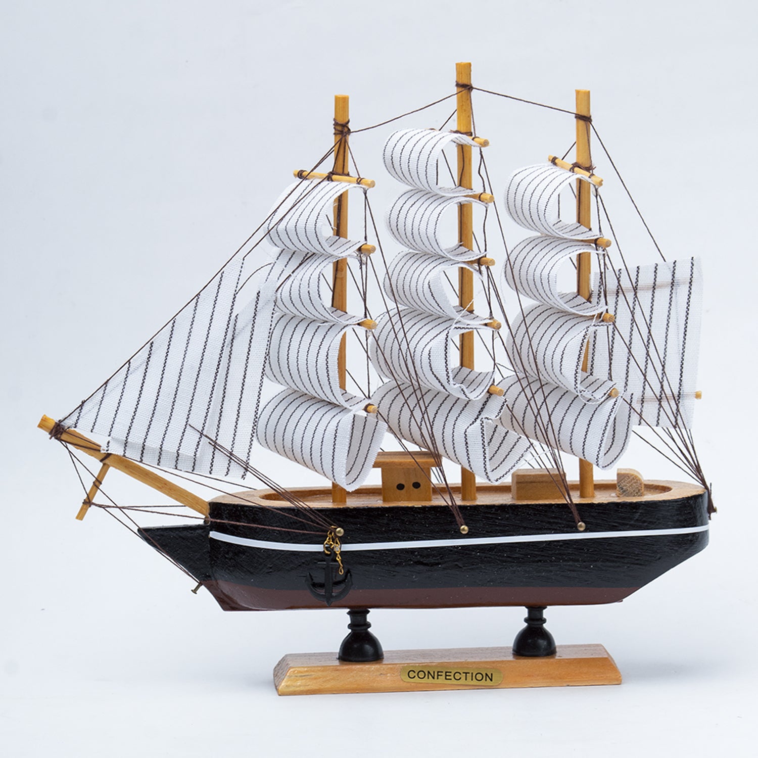 White Wooden Marine Nautical Sailing Boat Ship Ornament