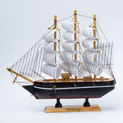 White Wooden Marine Nautical Sailing Boat Ship Ornament