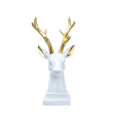 White Glossy Reindeer Head Shaped Decorative Deer
