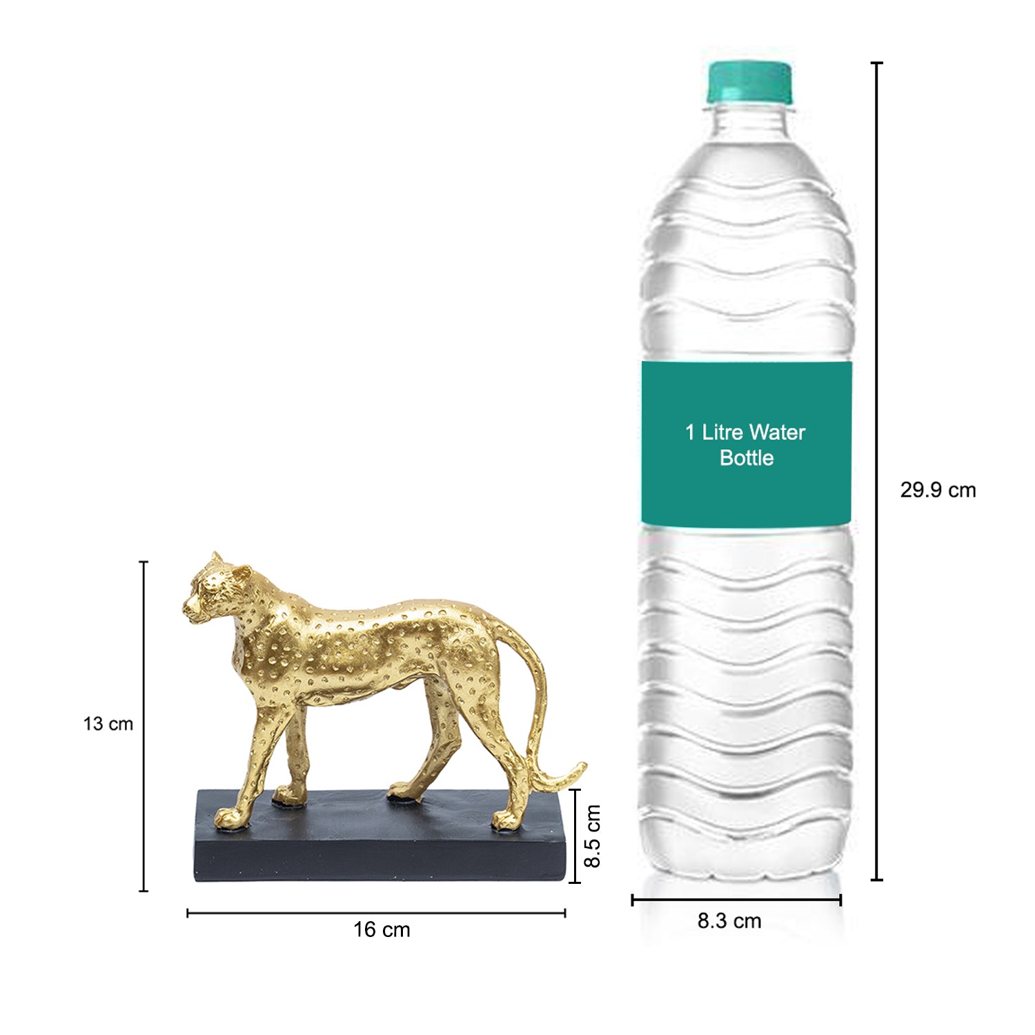 Decorative Cheetah Statue Home & Office Décor 16CM