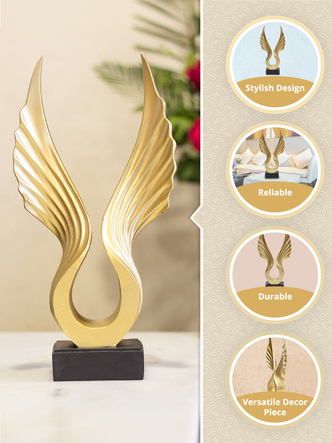 Decorative Wings Statue Home & Office Décor 15CM - MARKET99