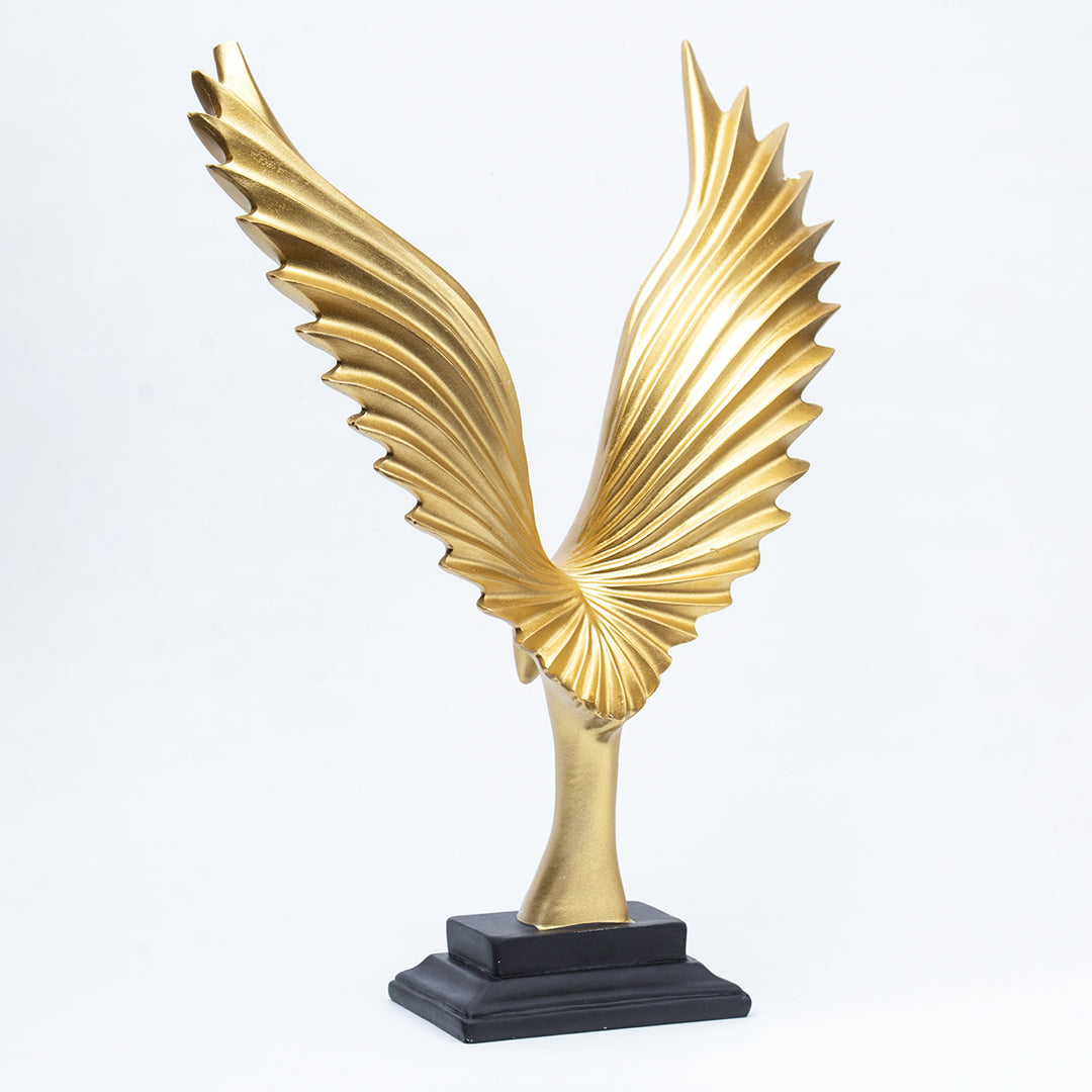 Decorative Golden Wings Statue Home & Office Décor 21CM