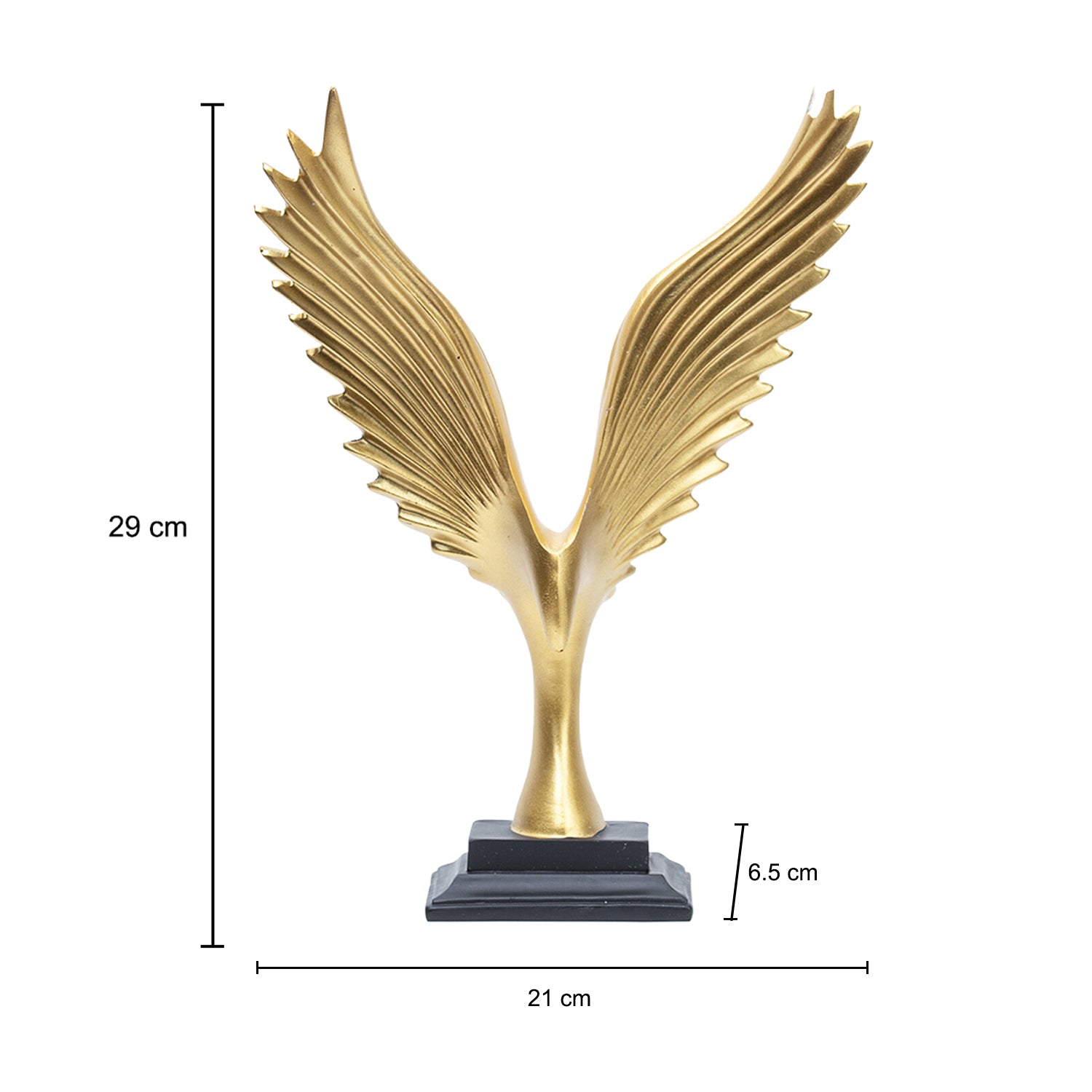 Decorative Golden Wings Statue Home & Office Décor 21CM