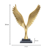 Decorative Golden Wings Statue Home & Office Décor 21CM