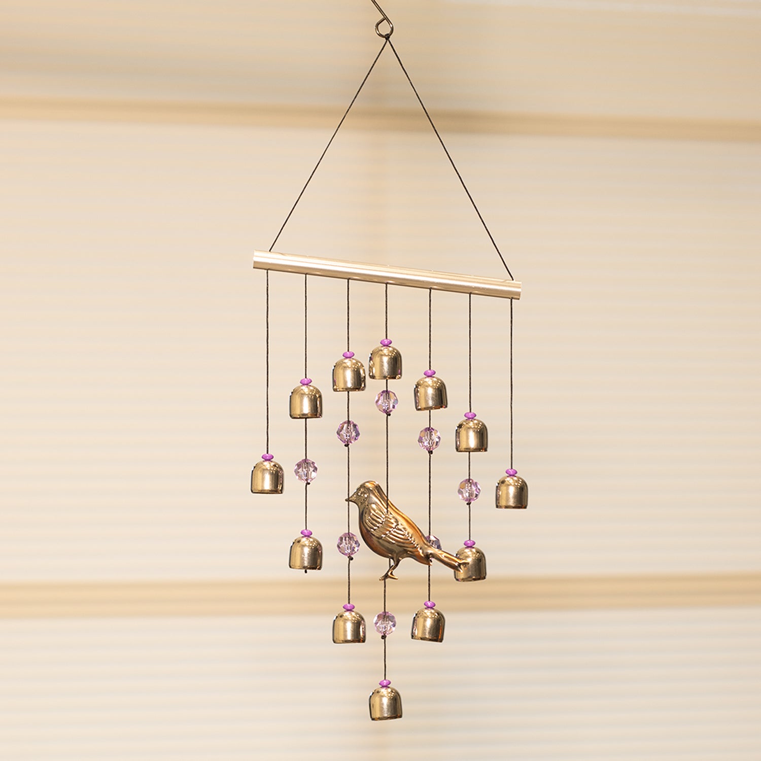 Unique Silver Decorative Wind Chime For Home - 18 X 2 X 48 Cm