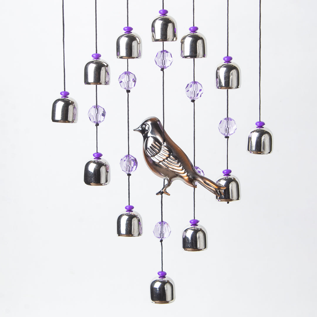 Unique Silver Decorative Wind Chime For Home - 18 X 2 X 48 Cm