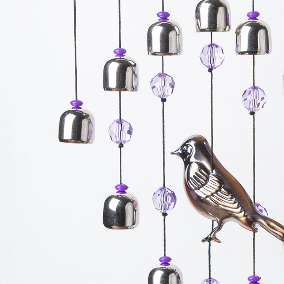 Unique Silver Decorative Wind Chime For Home - 18 X 2 X 48 Cm