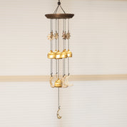 Unique Golden Decorative Wind Chime For Home - 11.5 X 11.5 X 55 Cm