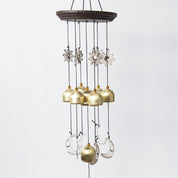 Unique Golden Decorative Wind Chime For Home - 11.5 X 11.5 X 55 Cm