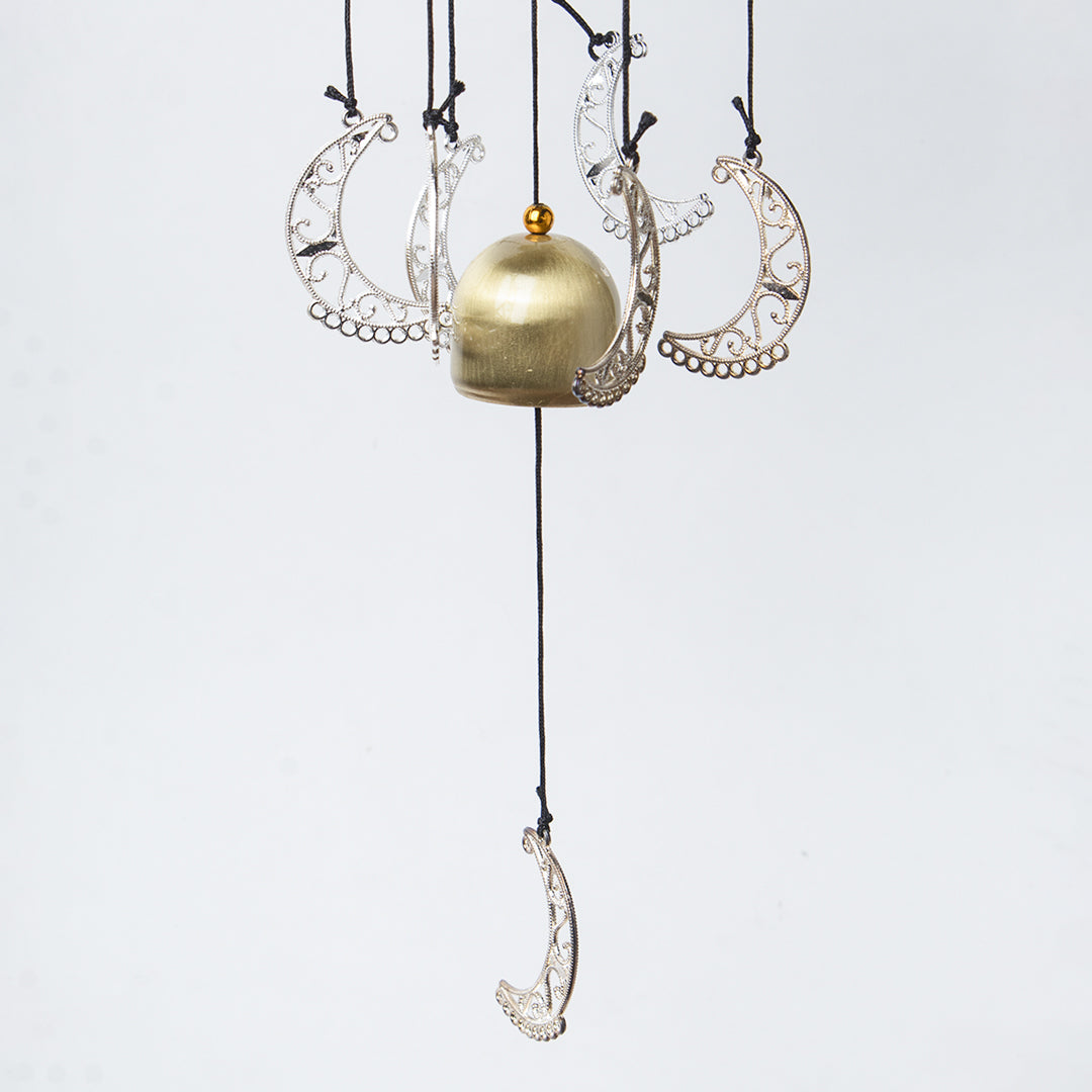 Unique Golden Decorative Wind Chime For Home - 11.5 X 11.5 X 55 Cm