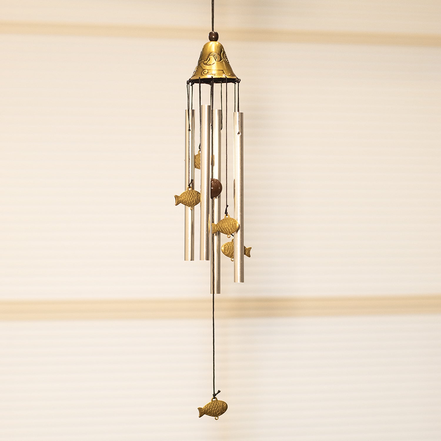 Unique Copper Decorative Wind Chime For Home - 7 X 7 X 53.5 Cm