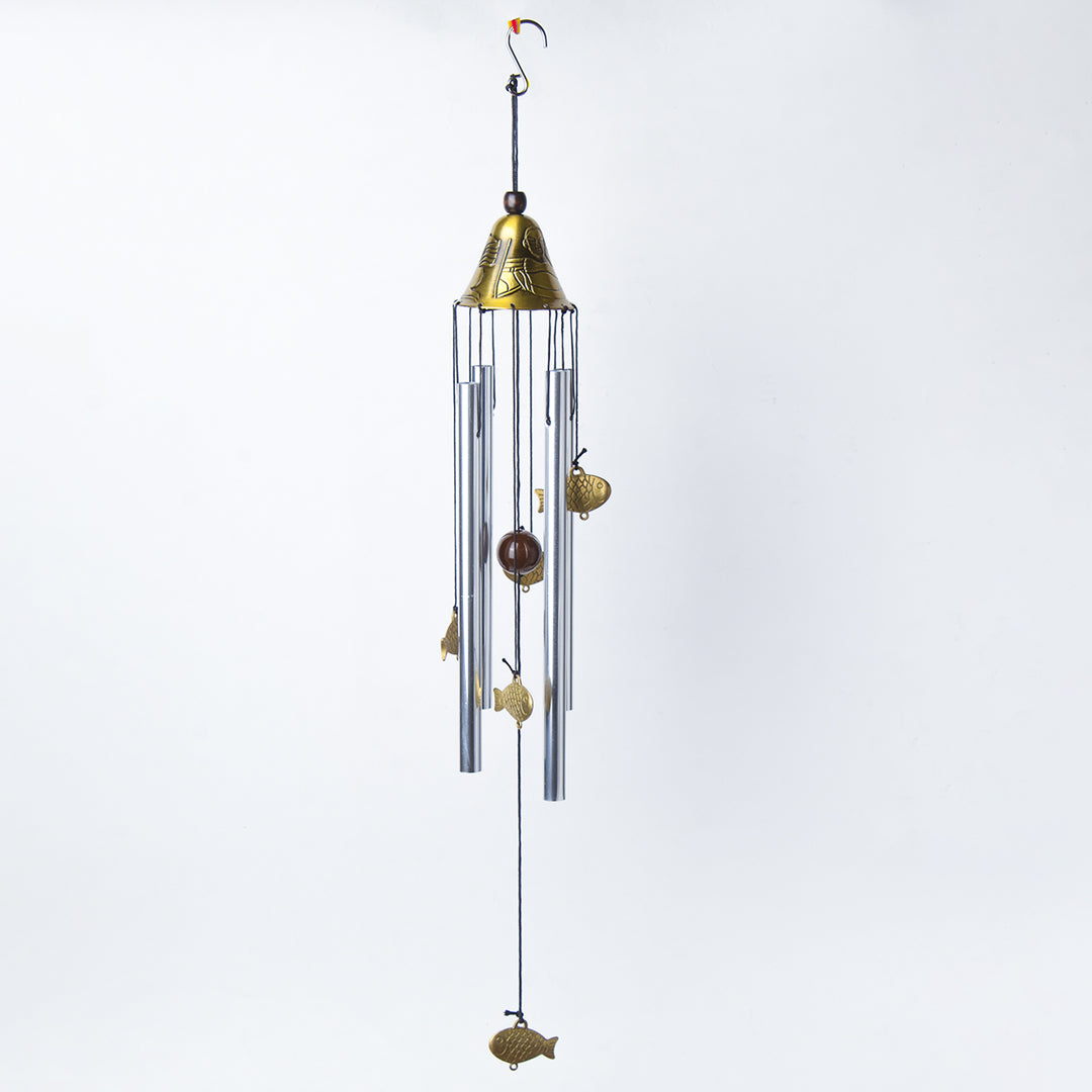 Unique Copper Decorative Wind Chime For Home - 7 X 7 X 53.5 Cm