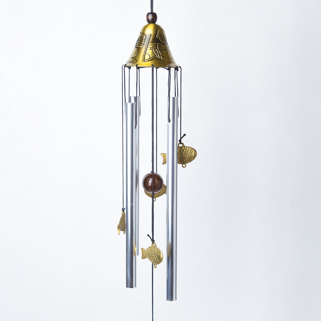 Unique Copper Decorative Wind Chime For Home - 7 X 7 X 53.5 Cm