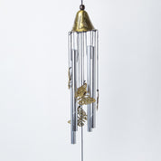 Unique Silver & Copper Decorative Wind Chime For Home - 7 X 7 X 53.5 Cm