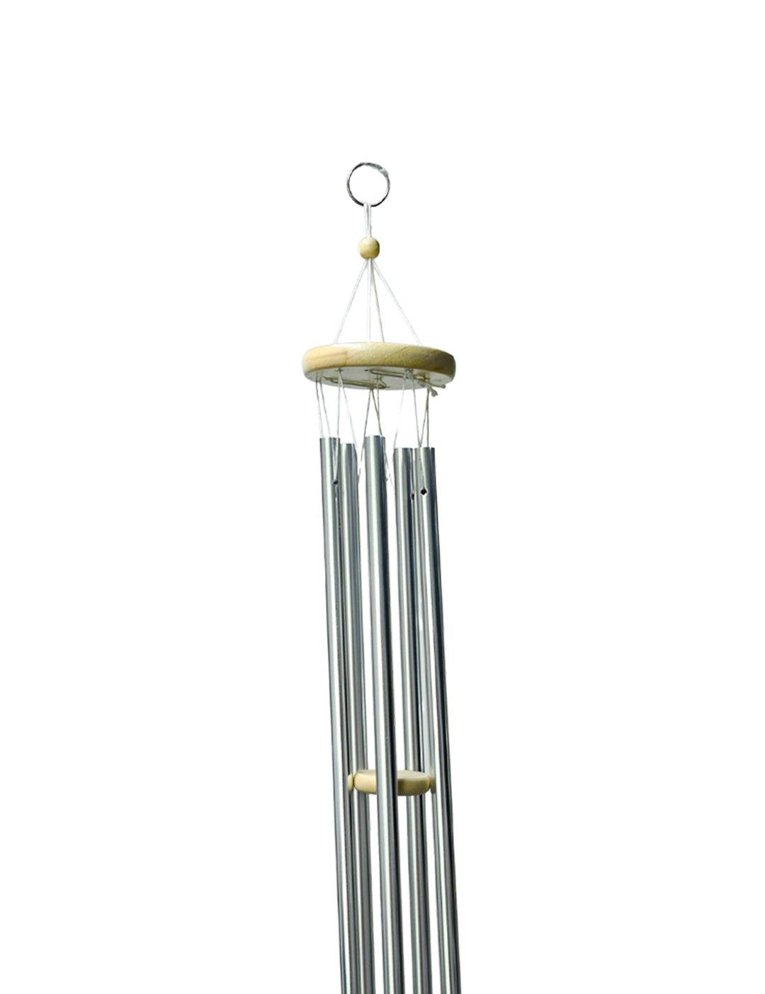 Unique Silver Decorative Wind Chime For Home - 8.5 X 8.5 X 78 Cm - MARKET99