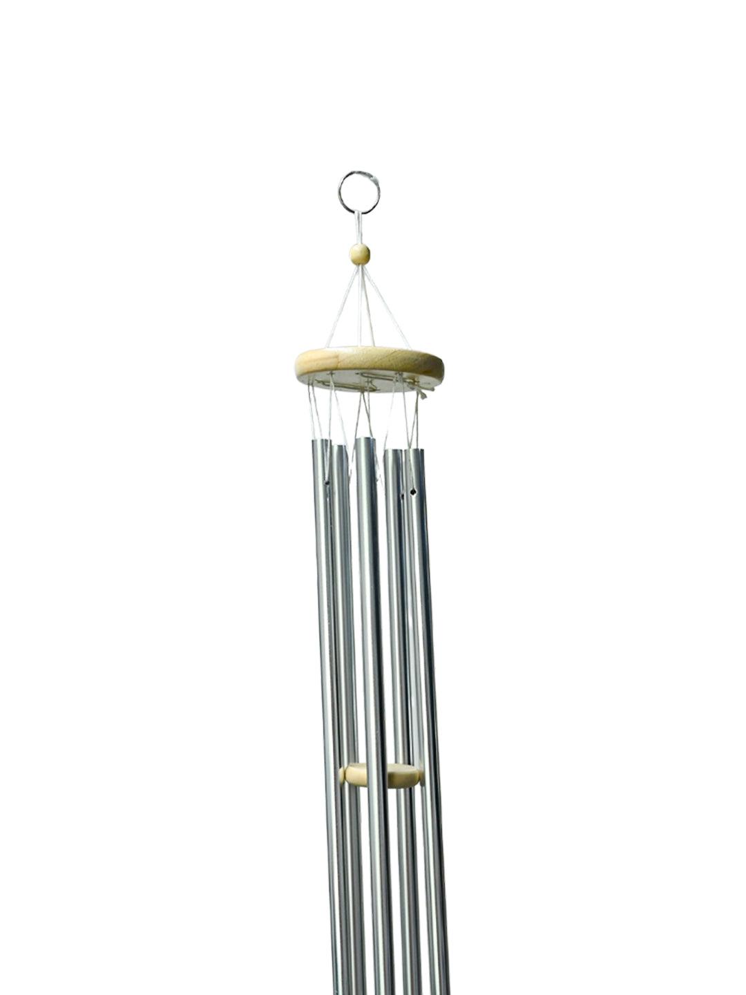 Unique Silver Decorative Wind Chime For Home - 8.5 X 8.5 X 78 Cm - MARKET99