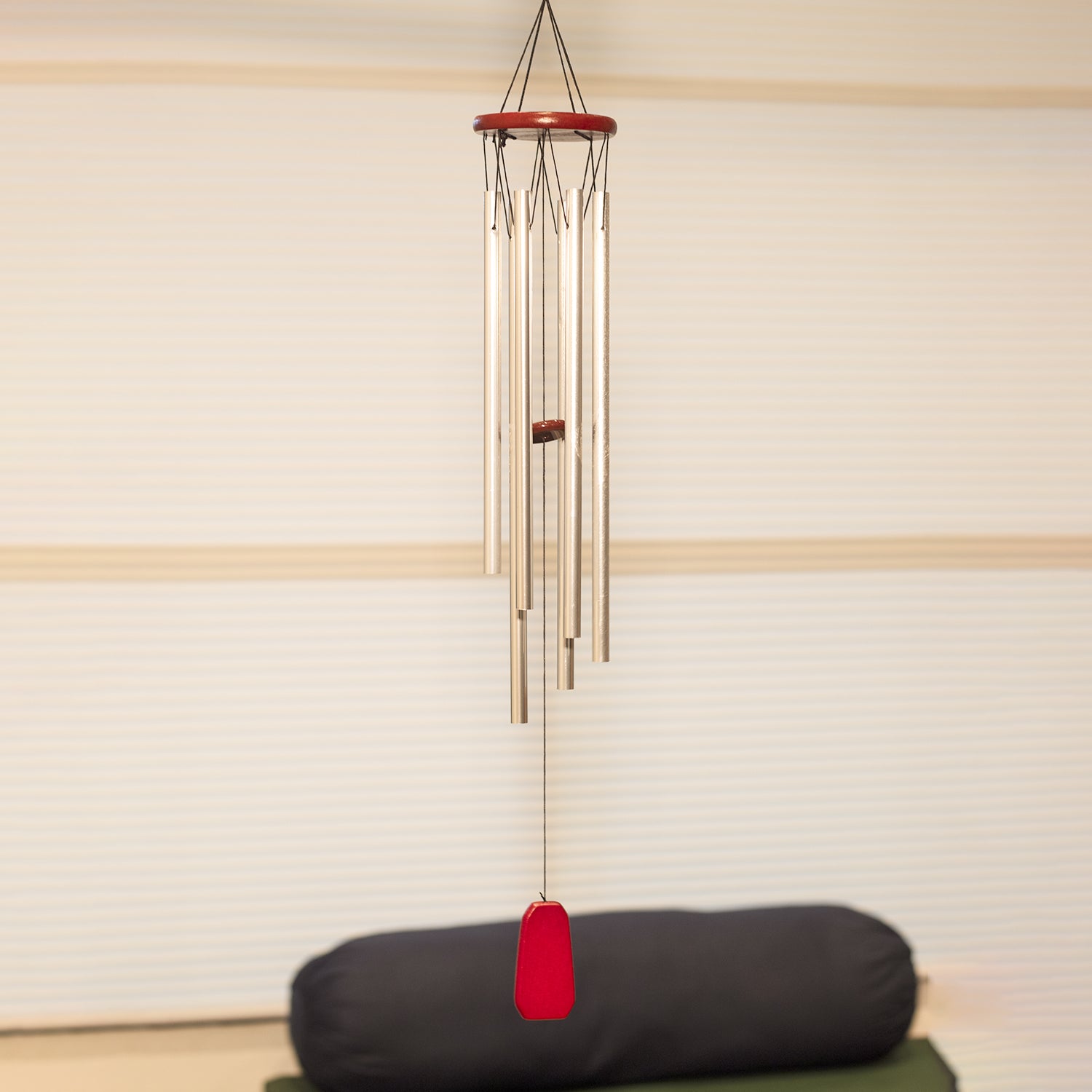 Unique Silver Decorative Wind Chime For Home - 10 X 10 X 76 Cm