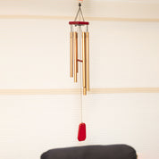 Unique Golden Decorative Wind Chime For Home - 9.5 X 9.5 X 64 Cm