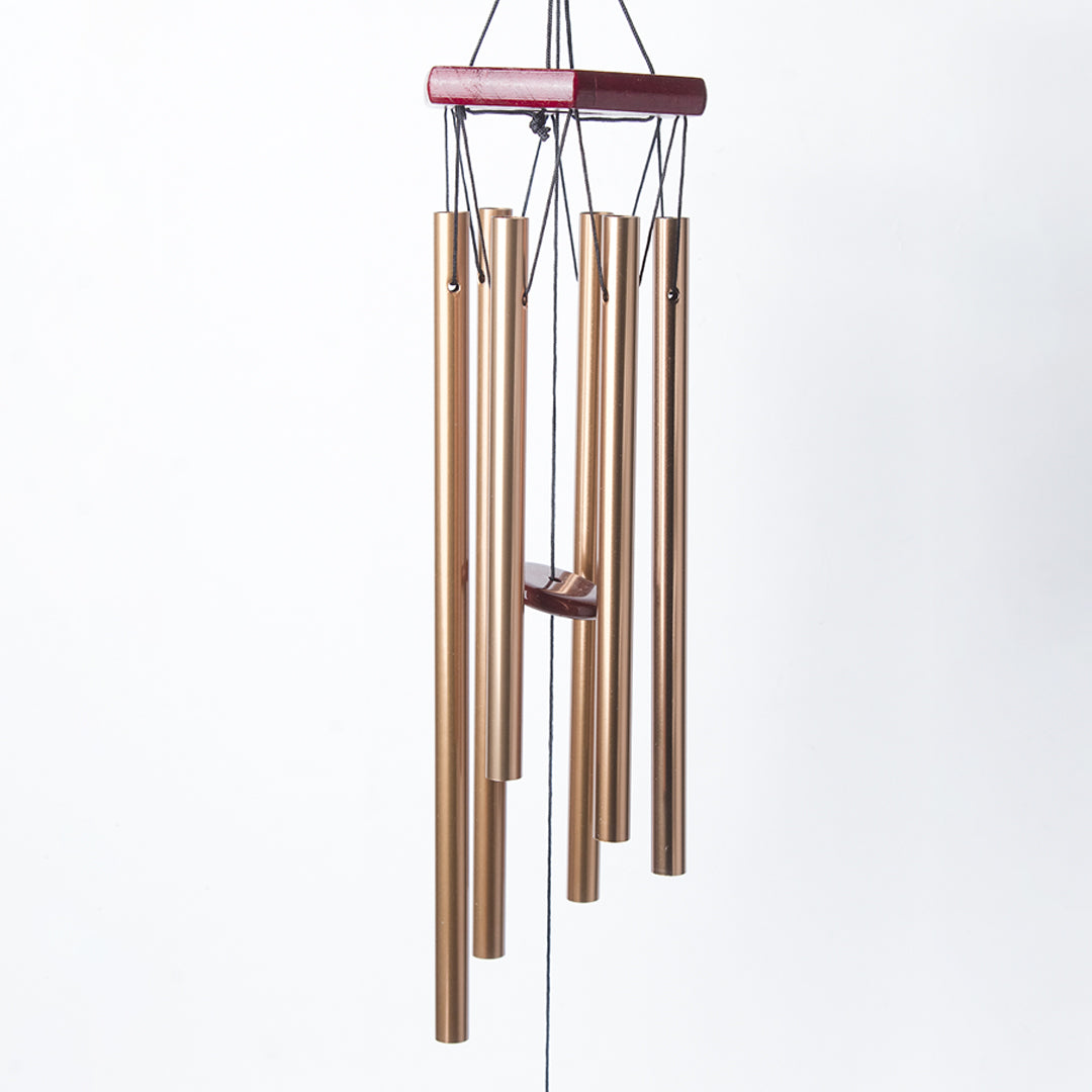 Unique Golden Decorative Wind Chime For Home - 9.5 X 9.5 X 64 Cm